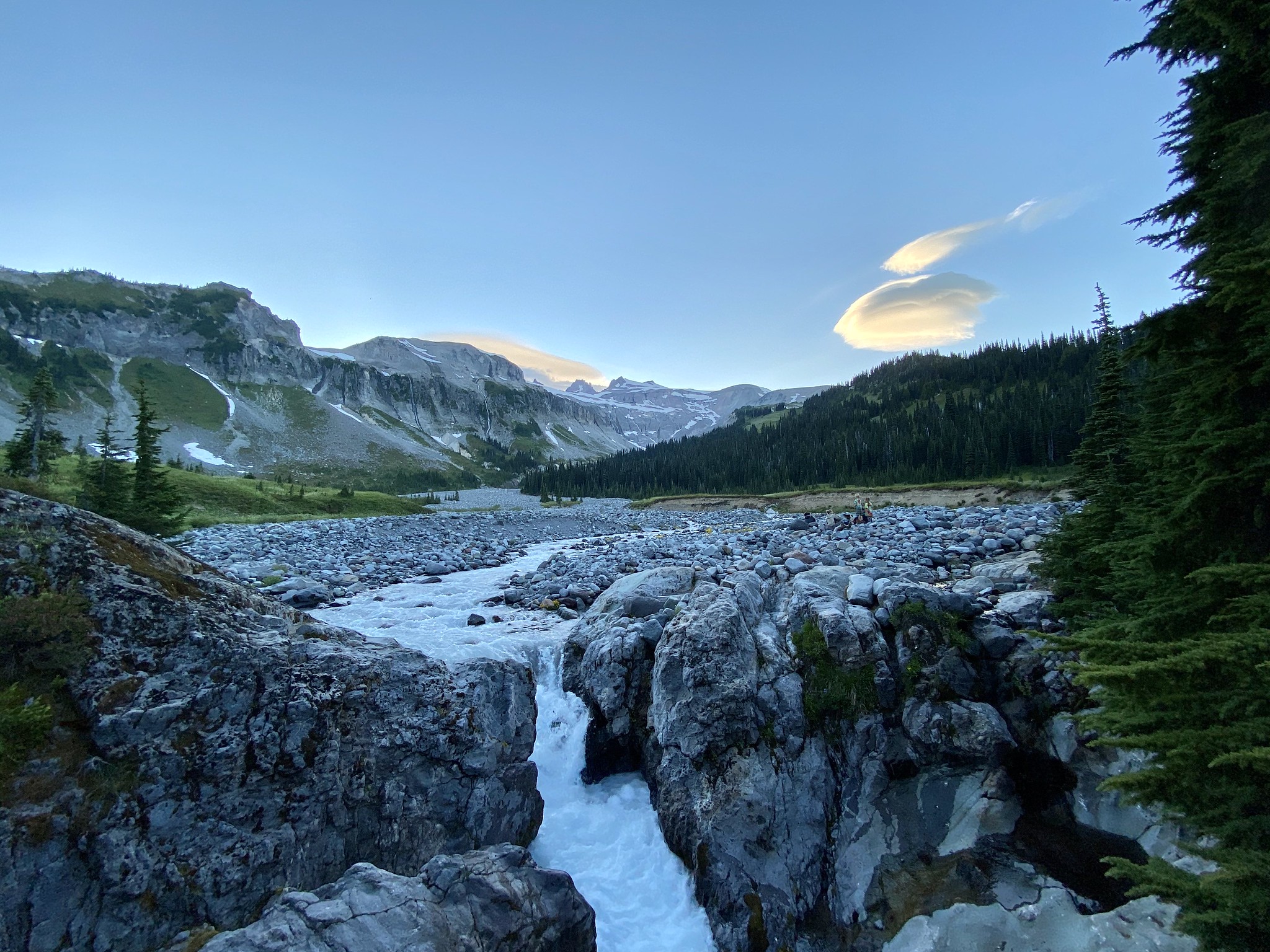 Wonderland Trail sunset Indian Bar - photograph by Patrick Heraghty