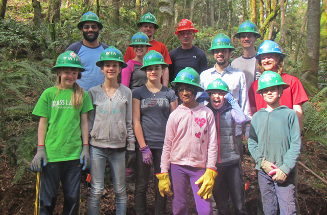 Youth and Families work party Jacob mandell Youth and Families work parties have flourished under the Youth Program led by Dooley. Photo by Jacob Mandell.