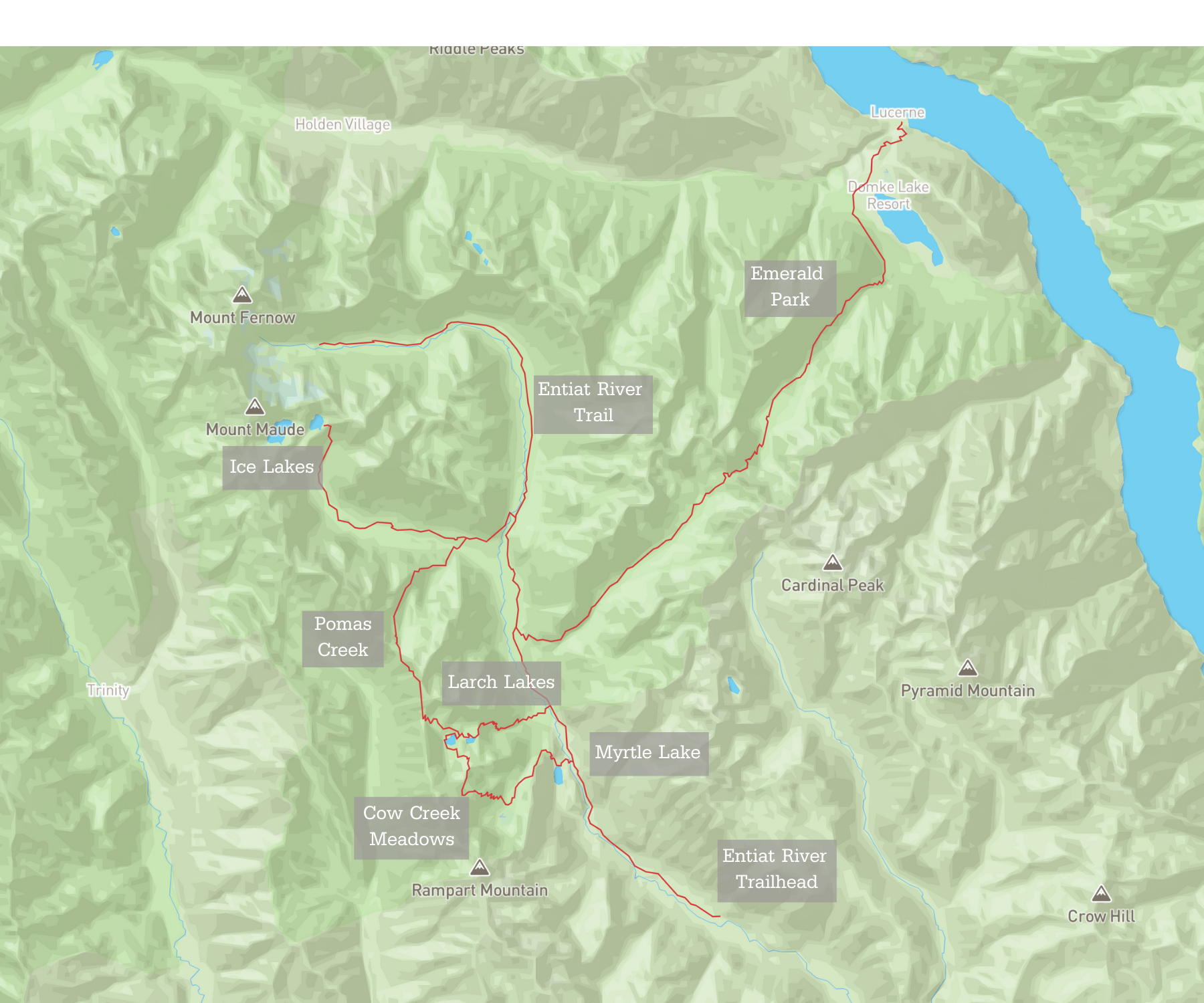 Map of Entiat area trails