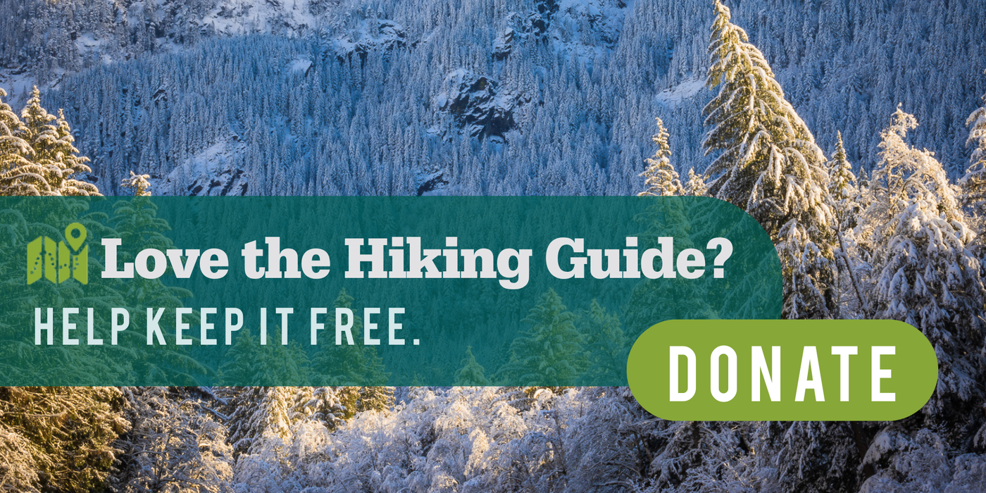Love the hiking guide? Help keep it free Love the hiking guide? Help keep it free