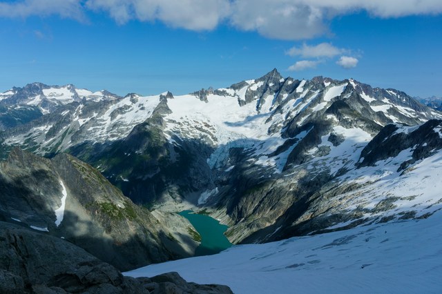 The view of Forbidden Peak from Eldorado Glacier. Photo by Erik Haugen-Goodman