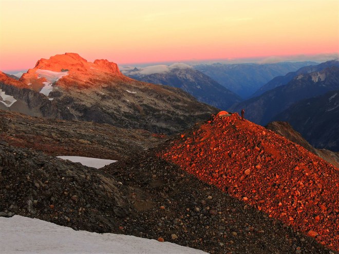 Camp 6 Sahale Arm at Sunset