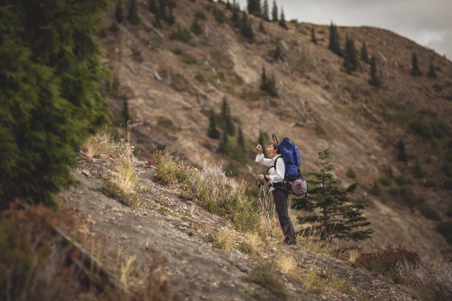 2nd Place, Hikers in Action. Photo by Justin Alaniz from Independence Pass, Mount St. Helens.