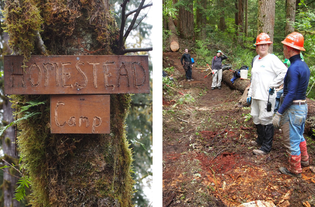 Stay at rugged Homestead Camp by night, and clear trails deep on the lush Lower South Fork Skokomish trail by day. Photos by Meagan Mackenzie. 