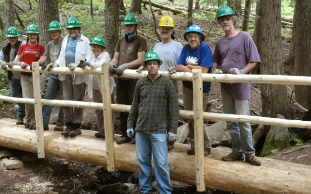 Come join WTA as we tackle some bridge construction at Mount Spokane State Park! Photo by Holly Weiler. 