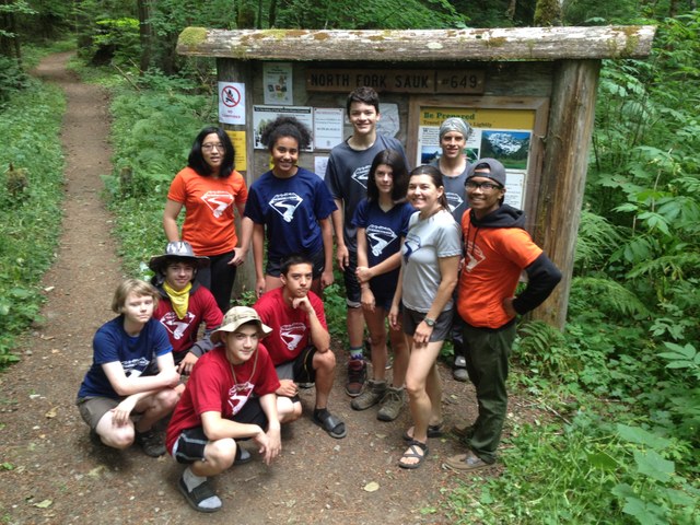Go home proud of the work you've done and the friends you've made in just a week. Photo by Daniella Drader along the North Fork Saul Trail. 