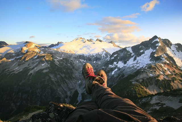 Reflecting on the highlights of the day is a great way to unwind. Photo from the Ridge above Tapto Lakes and Whatcom Pass. by Buff Black