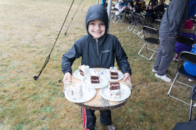 Attendees enjoyed a celebretory slice of cake. Photo by Erik Haugen Goodman.