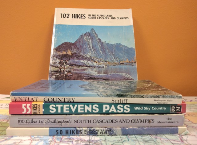 Guidebooks ranging from the 1970s to early 2000s. These are great resources for planning and bringing on the trail. 