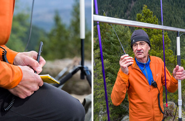 Tim records each successful contact before beginning another signal check. Photo by Daniel Silverberg. 