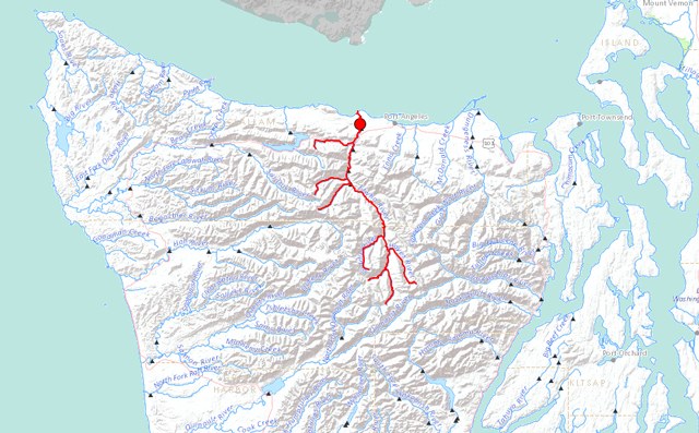 Elwha River Upstream Track