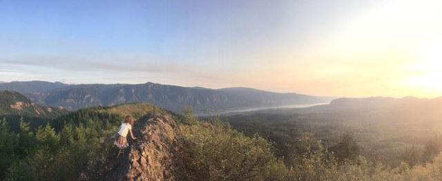 Lola at Hardy Ridge at Sunset