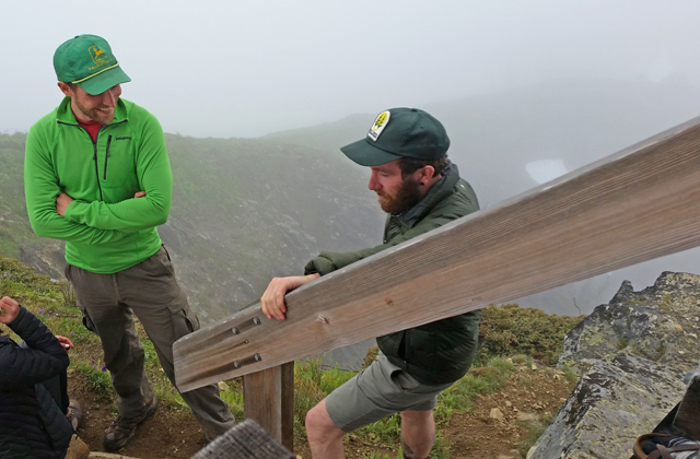 Educating hikers about Green Mountain Lookout was a nice way to spend a weekend. Photo by Loren Drummond. 