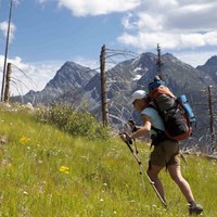Hiking Eightmile in the Pasayten Wilderness. Photo by D. Inscho. 