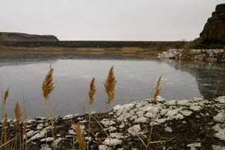 Crab Creek A river under a cloudy sky provides a quiet landscape to meditate in