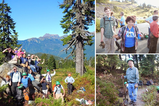 The crew at Heather Meadows for National Public Lands Day 
