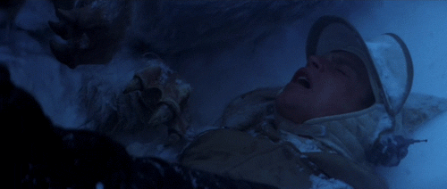 Han Solo saves Luke after finding him unprepared on Hoth. 