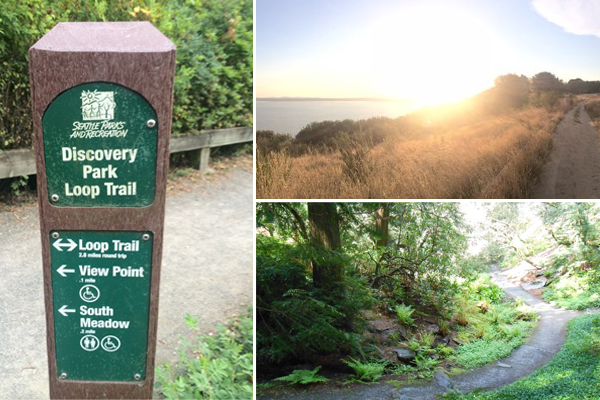 Discovery Park and Washington Park Arboretum Trails in Discovery Park (left and top-right) by muffinprincess and Washington Park Arboretum by Anna Roth.