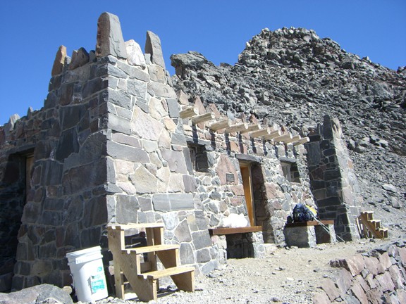 The new structures will have the look of the newer Public Hut. Photo by Blue Towel. 