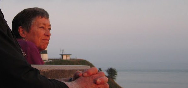 Rose enjoying a sunset at Cape Disappointment. Photo by Mike Hardy.  