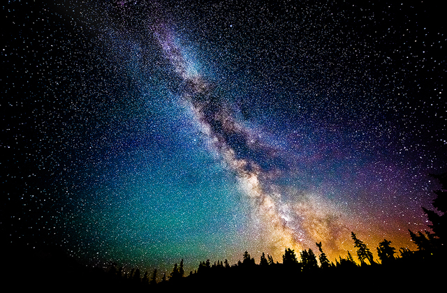 The Milky Way in the Mount Baker Wilderness. Photo by Dave Morrow.