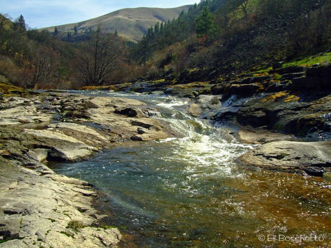 Chutes and pools on Swale Creek; Klickitat Rail Trail, WA. © Eli Boschetto - BoscoMountainPhoto.com