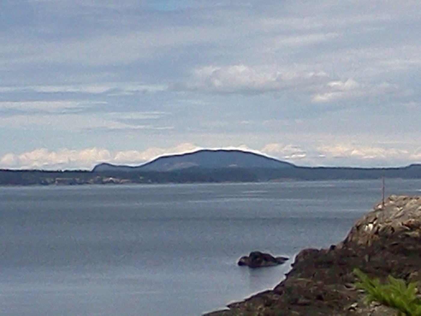 Turtle Mountain as seen from Third Lagoon.