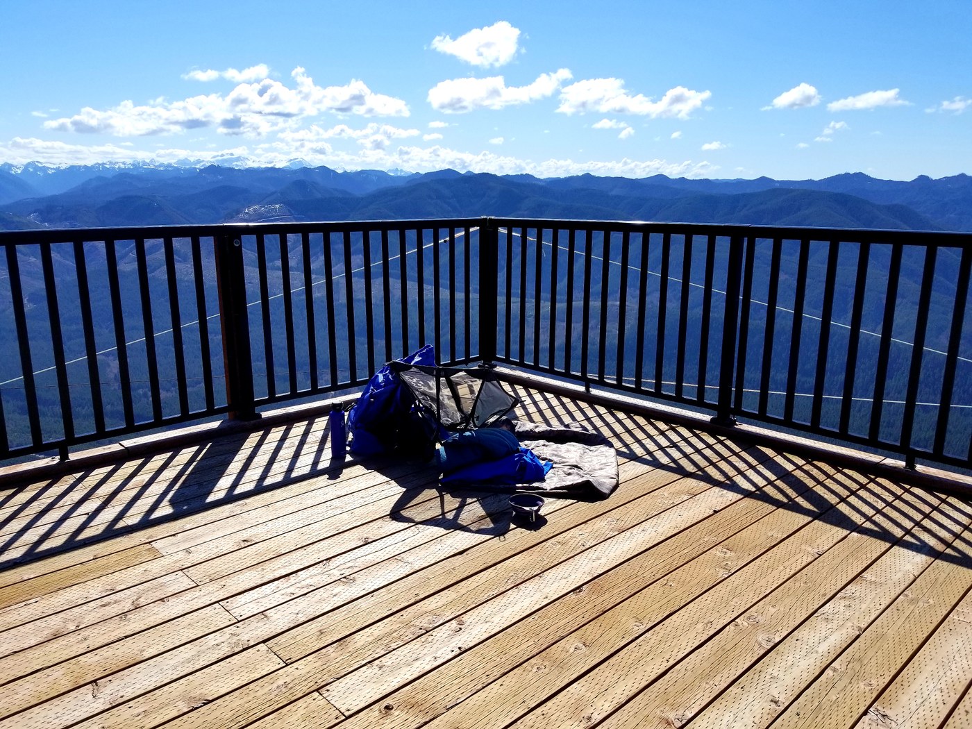 The deck from the former lookout. Photo by trip reporter Kassy The deck from the former lookout. Photo by trip reporter Kassy
