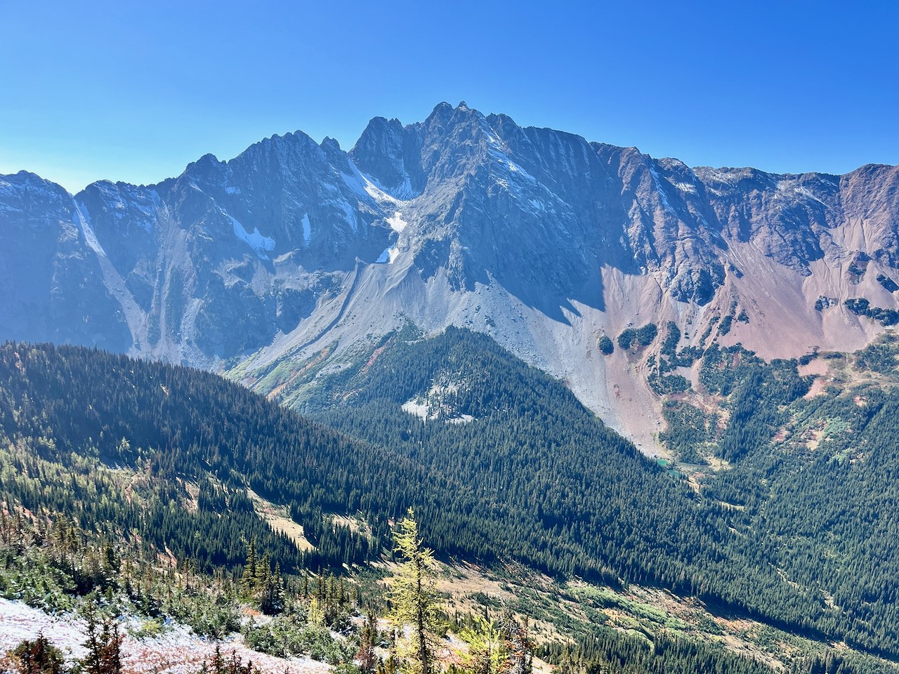 Mount Ballard seen from the ridge above Glacier Pass.