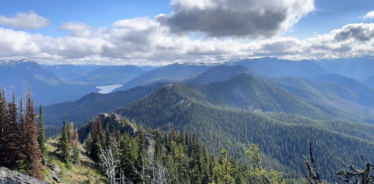 Looking out from the peak
