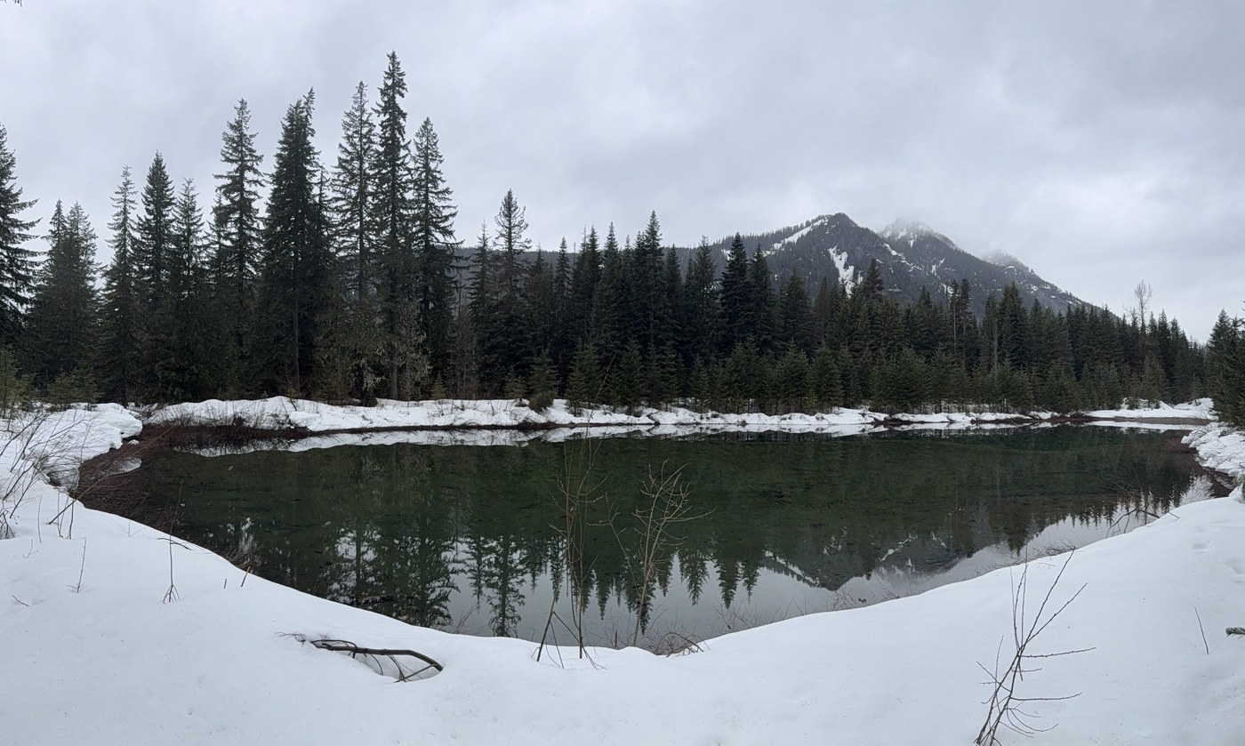 In between rain showers while at Heli’s Pond