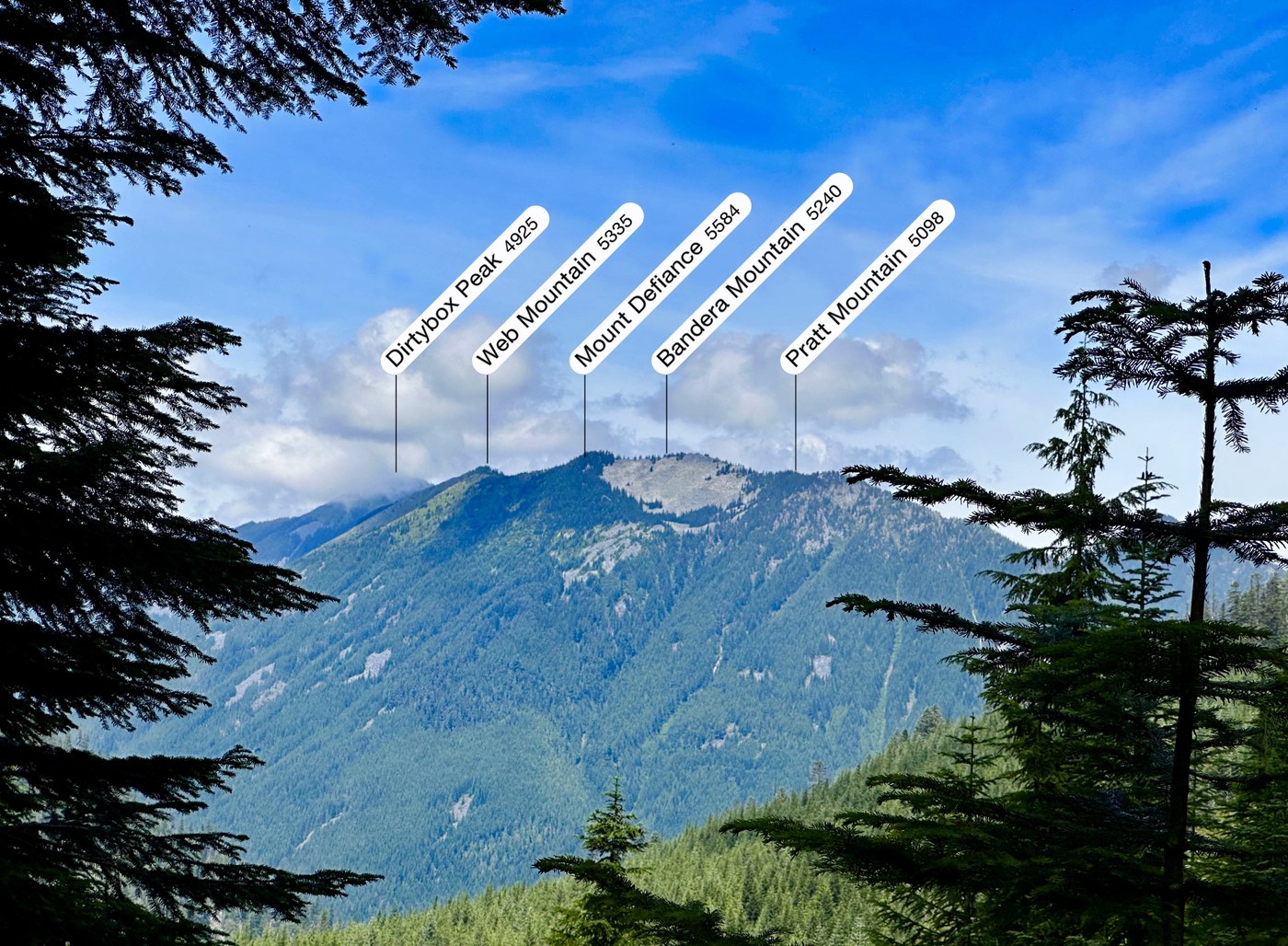 Mountain view from the trail