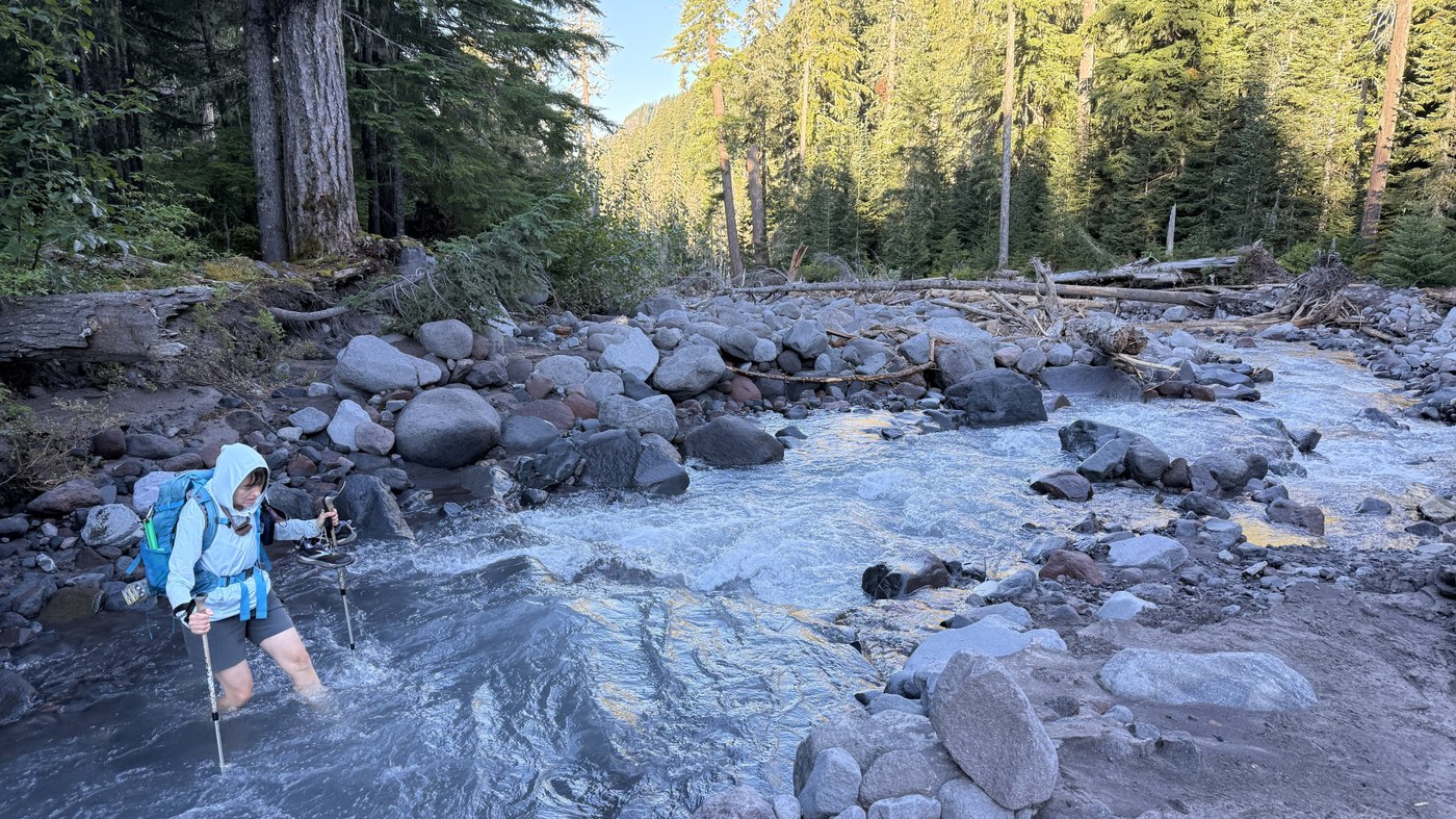 Fording Pyramid Creek