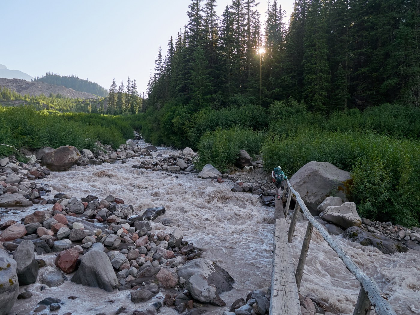 Winthrop Creek Bridge crossing about 4pm Saturday August 23rd.