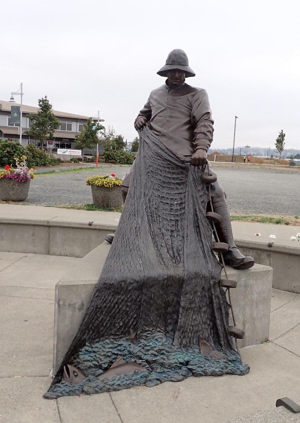 along the waterfront